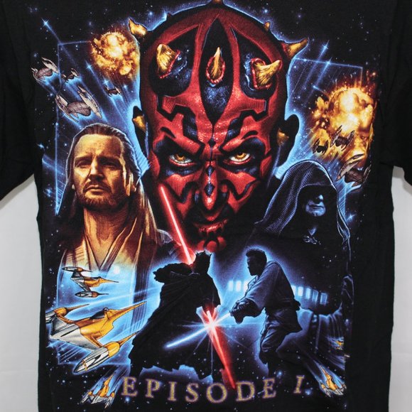 Vintage 90s Star Wars Episode 1 Graphic T Shirt - Picture 5 of 8